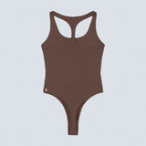 Magnolia Bodysuit Espresso. Body deportivo sostenible mujer